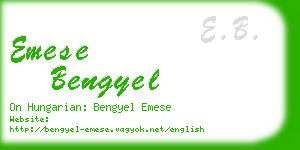 emese bengyel business card